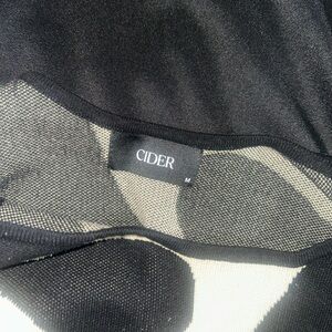 Cider Black and Cream Midi Dress